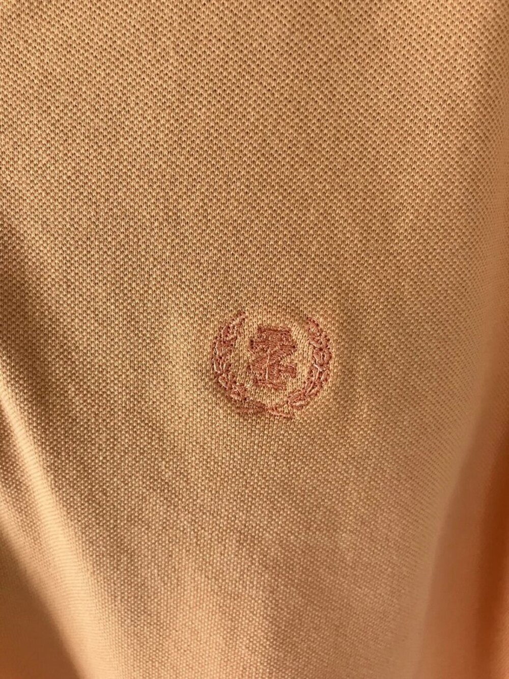 Izod luxury sport men's cotton pique polo solid peach interlock short sleeve L - Picture 4 of 8